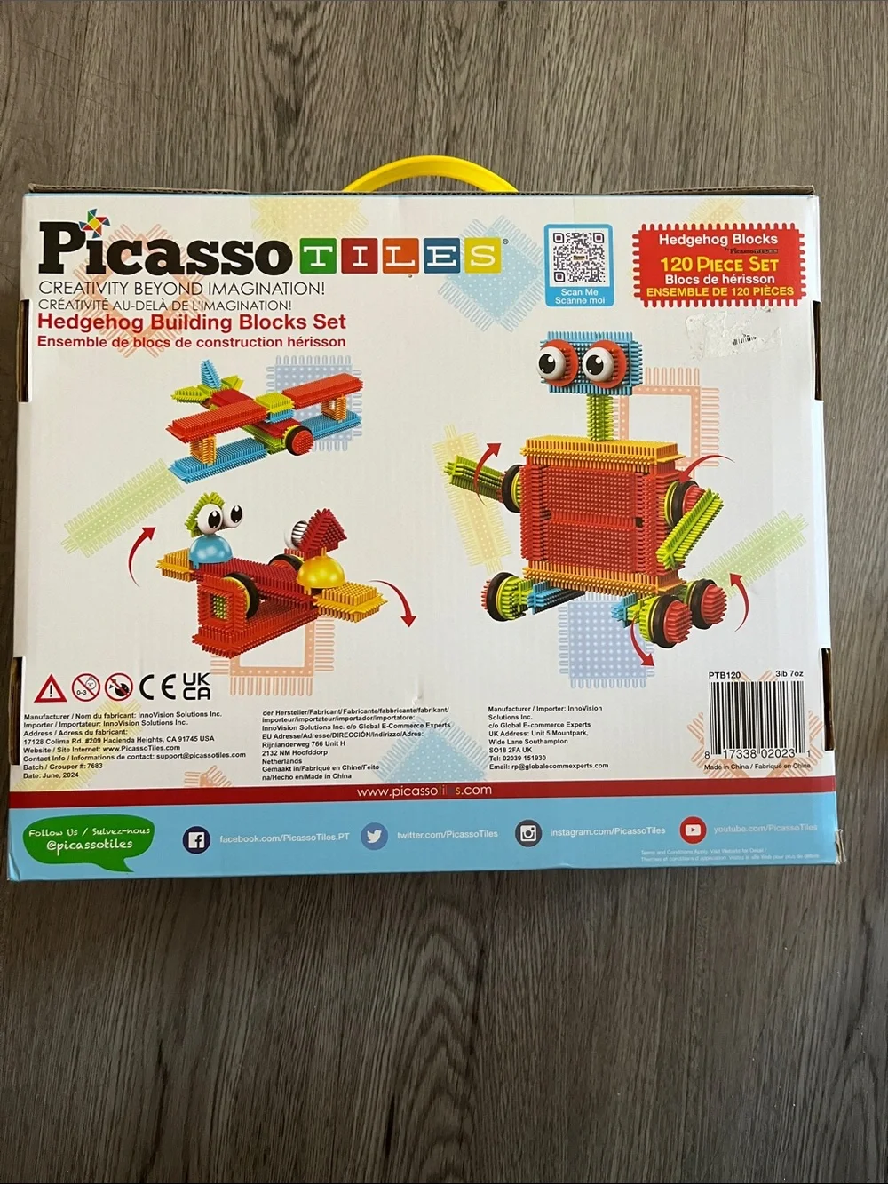 Hedgehog Building Blocks Set - Red & Multi-Color Creative Kit! Appears completen